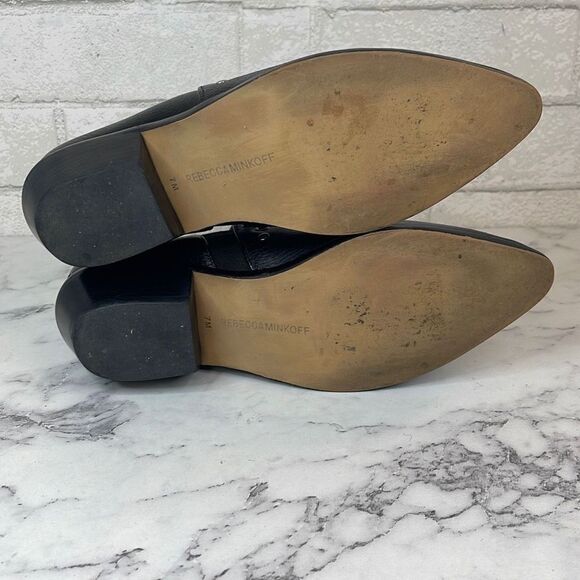 Rebecca Minkoff Anette Grommet Black Booties 7 - Picture 5 of 5